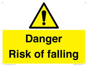 Danger Risk of falling